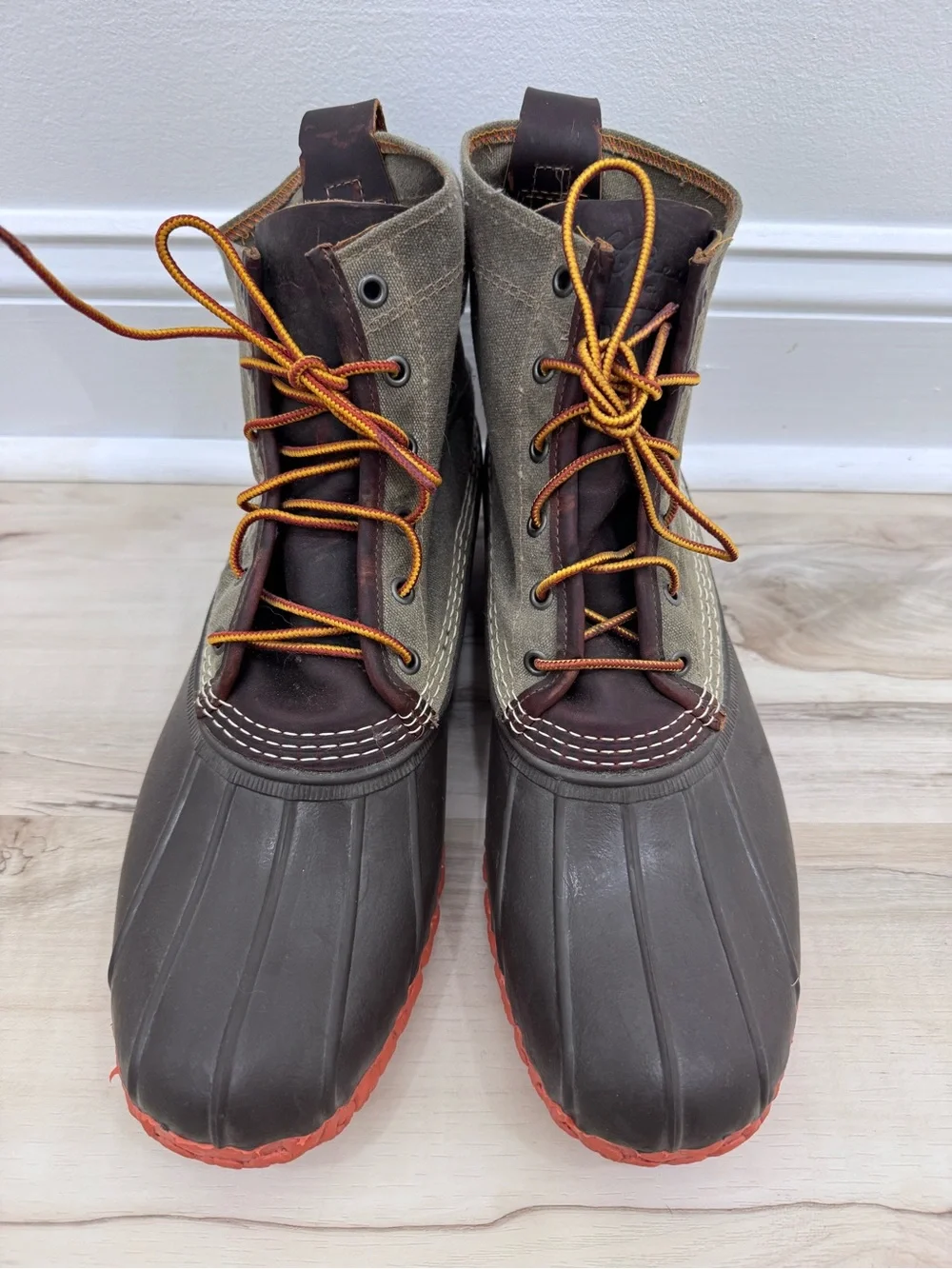 L.L. Bean X Todd Snyder Duck Bean Boots Sz Mens 12 Leather USA NWOT waxed canvas